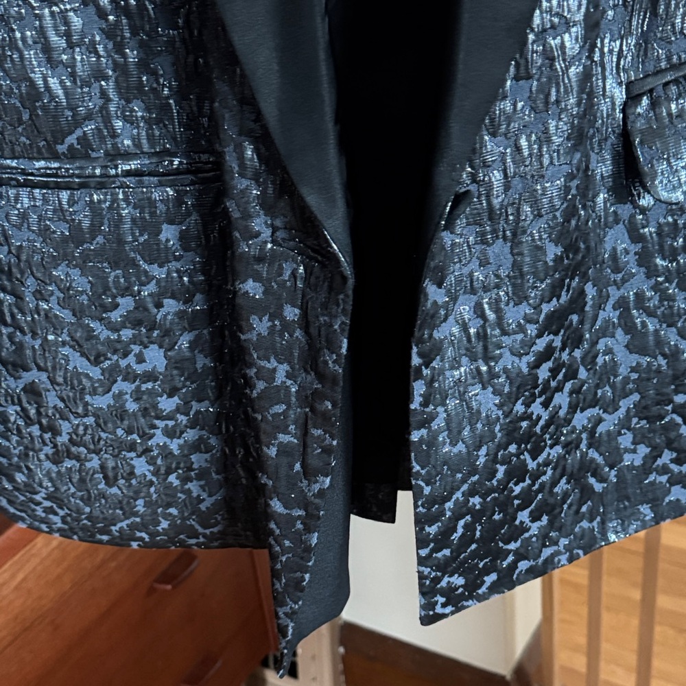 Rachel Comey Amboy Black Silver Metallic Jacquard Blazer Jacket πΎππͺπππ Sz xs - Picture 13 of 16